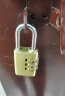 海斯迪克 HK-5158 黄铜挂锁 密码锁 行李箱防盗锁 4轮密码(中号) 实拍图