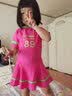 李宁（LI-NING）儿童泳衣连体游泳衣公主女童韩国裙式防晒泳装588粉色130 实拍图