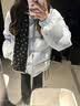 诗丹蕊冬季学院风设计感蓝色棉服女韩系新款ins羽棉袄绒服棉衣面包服潮 波点蓝色 均码【可备注码数】 实拍图