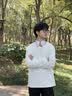 GENIOLAMODE打底衫男士秋冬季双面绒德保暖圆领长袖t恤男生内搭秋衣 白色 L 实拍图