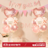 烟雨集生日场景布置气球生日装饰周岁女孩儿童宝宝抓周成人拉旗桌飘套装 实拍图