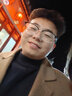GXG男装  多色分割设计简约长款毛呢大衣外套男士 2023年冬季 卡其色 M 实拍图