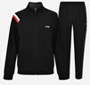 李宁（LI-NING）羽毛球服男女同款长款运动套装跑步健身卫衣 黑色 M  实拍图