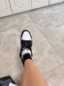 耐克乔丹女子轻便AJ1板鞋冬季皮面平底低帮运动鞋JORDAN DC0774 101白色/黑/白色 38 实拍图