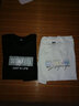 欧郎格【棉2件装】短袖t恤男韩版潮流宽松夏天休闲半袖上衣服纯棉短袖男 纯棉套餐1：彩色字母白+SKL黑色 4XL \180斤-195斤 实拍图