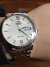 东方（ORIENT）双狮机械手表全自动机械表男奶油盘复古钢带男士腕表FAC00009N0- 实拍图