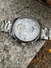 冠琴（GUANQIN）手表男机械表全自动镂空飞轮瑞士品质防水夜光皮带男士双日历手表 间金白面 实拍图