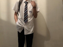 南笙范dk制服高中男女刺绣白衬衫短袖毕业照领带班服学生团体jk学院风 Q28衬衫【含领带】 M （适合90-115斤） 实拍图