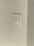 鸿雁开关插座面板超薄无边框大板86型钢架结构E3白色 三开双控 实拍图