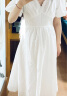 VEROMODAVero Moda连衣裙新款优雅气质浪漫度假V领短袖中长裙女 本白色-S85 165/84A/M 晒单实拍图