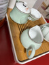 唯古潮汕功夫茶具套装家用小套青瓷茶盘茶壶盖碗茶杯陶瓷茶船办公茶海 茶壶密胺茶盘10件套（普通包装） 实拍图