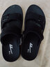 回力男鞋凉鞋男夏季新款休闲透气沙滩鞋男士潮流外穿两用皮凉拖鞋男 黑色22010 42 实拍图