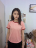 蝗裳一族女士T恤2024夏季新款韩版圆领简约百搭修身显瘦洋气上衣短袖t恤女 粉色 XL 建议110-120斤 实拍图