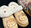 OLD ORDER【三丽鸥hellokitty联名】栗色厚底雪地靴女包头毛毛拖鞋 栗色Hellokitty 38 实拍图