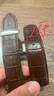 【DJ配送】潮熙适用天梭库图表带男真皮表带原款式自动蝴蝶扣天梭T035表带 1853表带 棕皮棕线银扣 24mm 实拍图