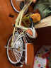 ICOLOUR 亲子自行车女单车轻便代步通勤带娃接送孩子双人座 24寸女神版(复古黄) 实拍图