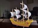 玩控 diy帆船玩具仿真3d立体拼图龙船模型木制作手工船积木质拼装模型 丝绸商船 实拍图