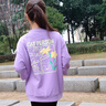 安踏小花卫衣 女春季加绒圆领套头衫保暖内搭运动上衣宽松休闲长袖 【后背满印】荷莲紫-2 S 晒单实拍图