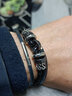 龙骑士 低调酷黑男士手链男皮绳饰品简约配饰韩版时尚多层手链 双管时尚黑色款 实拍图
