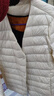 雪中飞羽绒内胆女轻薄羽绒服女短款新款冬季内搭修身时尚羽绒服外 米白 3XL (180) 实拍图