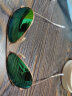 雷朋（RayBan）太阳镜经典飞行员偏光彩膜开车司机驾驶骑行镜RB3025可定制 112/P9金色镜框偏光绿色反光镜片 尺寸58 实拍图