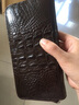 尊爵狼鳄鱼皮钱包男长款真皮手拿包个性皮包休闲商务泰国鳄鱼皮手包潮父亲节礼物 棕色头骨 实拍图