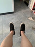 格宝特布鞋男老北京亚麻帆布鞋男夏季透气一脚蹬千层底渔夫鞋男休闲麻鞋 黑色 40 实拍图