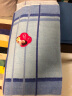 梦丽露棉质纯色大毛巾90×40洗澡运动健身加长冲凉长条长款吸汗绣字LOGO 蓝色(1082) 148g 实拍图