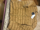 鸭鸭（YAYA）佟丽娅同款轻薄羽绒服女新款冬季短款圆领内胆修身时尚薄外套男 驼色【女款无领】 3XL 实拍图