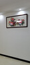 万叶居福（WanYeJu）纯手绘牡丹画花开富贵图新中式客厅装饰画国画挂画山水画字画壁画 花开富贵福满堂A【千层牡丹】 63*125CM红褐实木镜框 实拍图