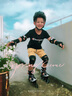 Rollerblade轮滑鞋儿童平花休闲两用溜冰鞋全套装男女初学者可拆洗进阶旱冰 蓝色儿童套装 M （33-36）码 实拍图