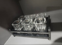 天喜（TIANXI）酒具白酒杯家用玻璃酒杯套装6个洋酒杯小号一口杯2两烈酒杯分酒器 加厚款-6只装+酒架+擦酒巾 实拍图