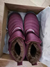 回力棉鞋女冬季加绒保暖鞋女士软底防滑棉靴中老年人妈妈鞋短靴雪地靴 紫红色 37 实拍图