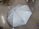 VOXCAE遮阳晴雨伞五折防晒太阳伞迷你便携小巧折叠胶囊伞可定制 爱心米白【伞套款】 实拍图