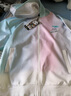 闪电潮牌（GENANX）连帽开衫卫衣男渐变色涂鸦国潮情侣夹克外套男生易穿搭 白粉色 S 实拍图