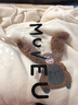 MOVEUP幻走2021冬季新款.FUN系列连帽猩猩绣花设计师中长款卫衣女 砂岩白 L 实拍图