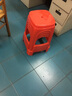 观藤塑料凳子高凳子 简易凳子家用塑料凳子 塑料方凳塑料餐凳客厅凳子 红色一张【4张起发】 升级加厚款 实拍图