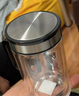 希诺（heenoor）双层玻璃杯手柄办公杯大容量居家商务水杯带滤网泡茶杯高档送礼杯 Boos款420ml-7006 实拍图