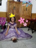 姣霓六一儿童节演出服女童礼服裙高端蓬蓬纱公主婚礼花童婚纱裙主持人 紫色 160cm 晒单实拍图