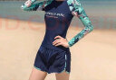 佑游泳衣女温泉三件套分体保守显瘦遮肚泳装两种穿法12015藏蓝 2XL 实拍图