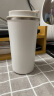 双枪咖啡杯不锈钢水杯 杯子保温带盖办公室车载高颜值 510ml白色 实拍图