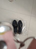 兰威费雷单鞋女中跟系带小皮鞋女韩版粗跟黑色工作鞋春秋季新款 黑色 37 实拍图