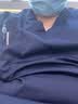 瀚会洗手衣女衣服刷手服短袖长医生洗手服男口腔牙科手术工作服套装 男款藏蓝短袖【京仓直发】 L （女款135斤内，男款165斤内） 实拍图