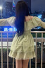 瑟空（SEKONG）2024夏新款女设计感连衣裙少女蝴蝶结蓬蓬裙短裙甜美风蛋糕裙TCL 浅绿色 XL 晒单实拍图