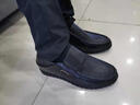 高哥内增高男鞋6cm春夏季鞋子软底软套脚休闲皮鞋隐形内增高鞋驾车鞋 黑色套脚 39 实拍图