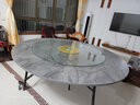 诺必隆折叠餐桌家用小户型伸缩吃饭桌子酒店饭店可选转盘移动大圆桌 2.0米桌子+1.4米钢化玻璃转盘 实拍图