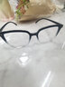 LESCA LUNETIER黑框眼镜防蓝光辐射可配近视无度数素颜平光镜男潮眼镜框架女 黑色 空架（无镜片） 实拍图