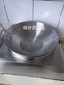 云中厨商用凹面电磁炉专用锅50cm燃气通用双耳不锈钢电灶炒菜铁锅 双耳不锈钢46CM适用于40微晶玻璃 实拍图