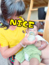 NUK宽口玻璃奶瓶婴儿奶瓶0-6月中圆孔乳胶蓝色240ml德国进口图案随机 实拍图