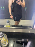 NIUKAILE运动短裤男田径训练服速干三四分裤秋高弹美式篮球跑步健身裤套装 101假两件短裤【黑色后口袋】 3XL 【建议155-180斤】送护腕 实拍图